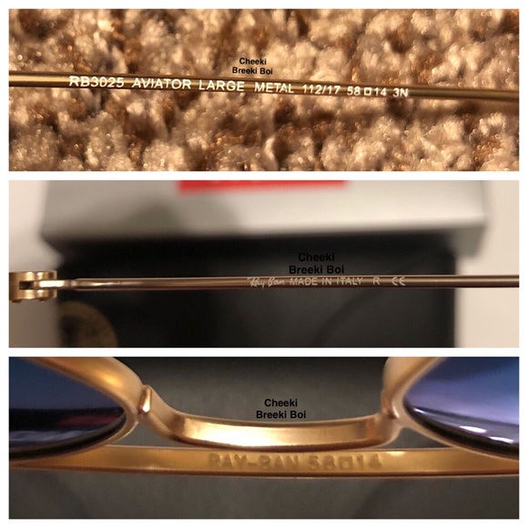 Rayban Aviator Sunglasses RB3025 Blue Flash Lens - Picture 4 of 5